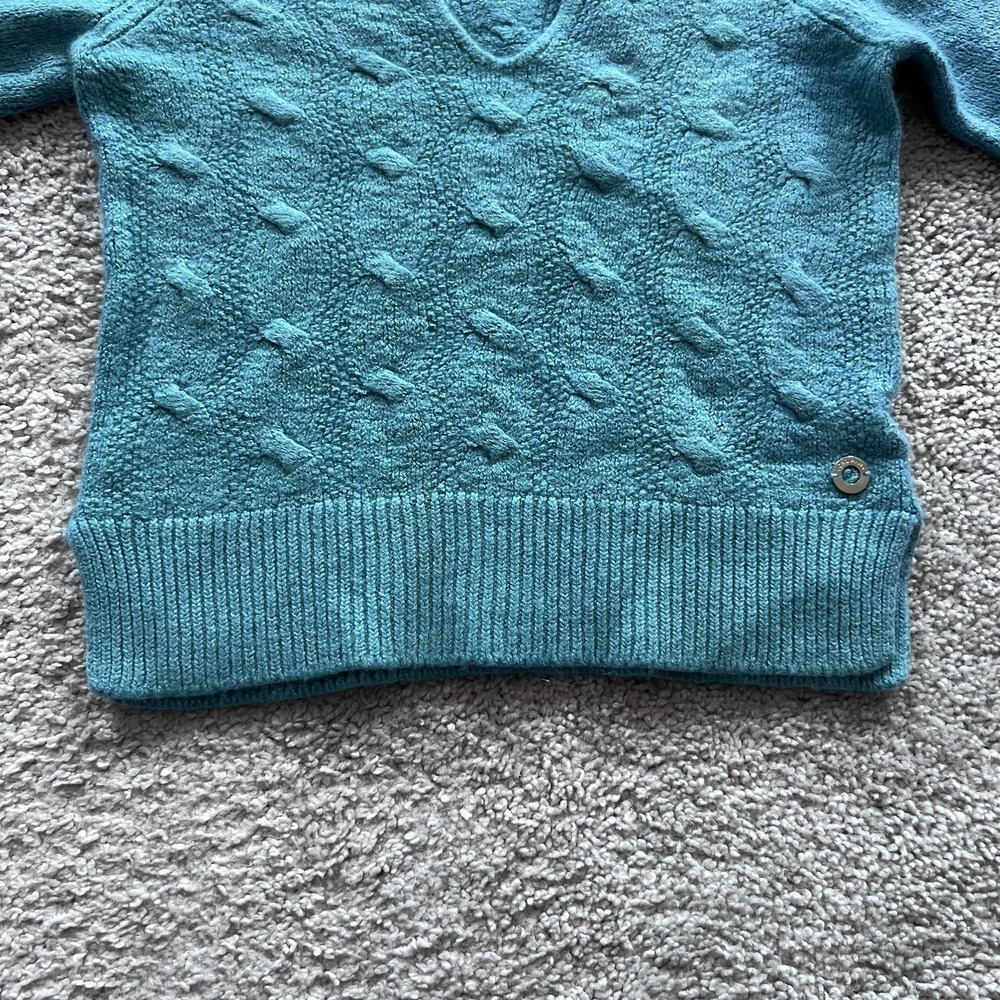 Loro Piana V-Neck Sweater Womens 38 Blue Cashmere Linen Silk‎ Knit *READ DESC* - Picture 3 of 16